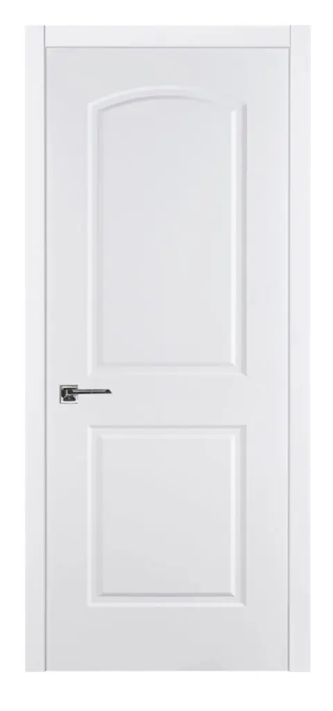 Nova 2 Panel Arched Soft White Laminated Traditional Interior Door