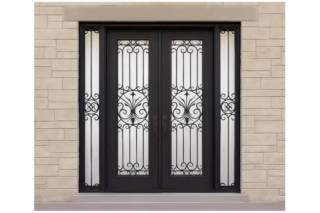 Nova Royal Series Wrought Iron Custom Exterior Door Style 222