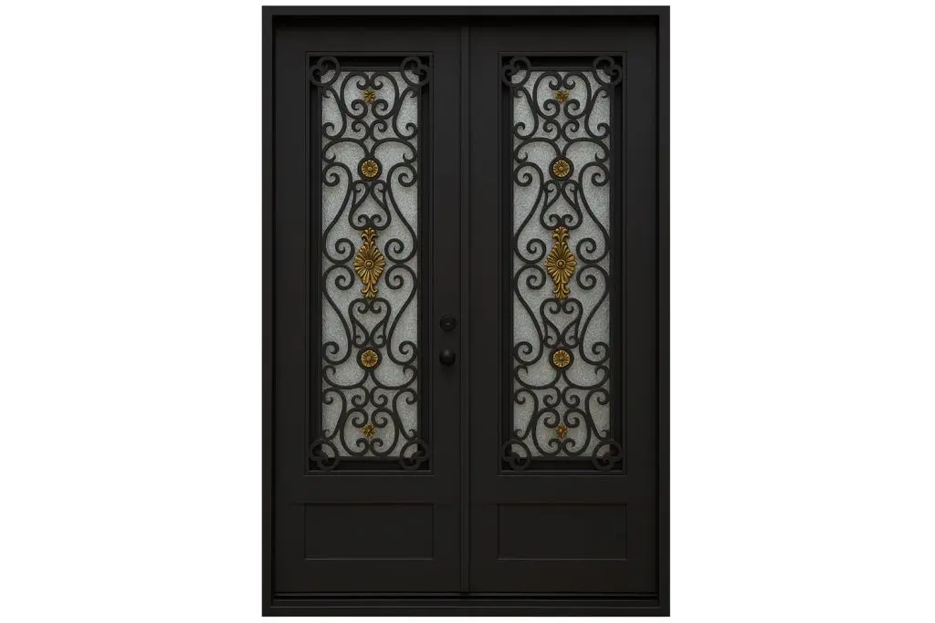 Nova Royal Series Wrought Iron Custom Exterior Door Style 068