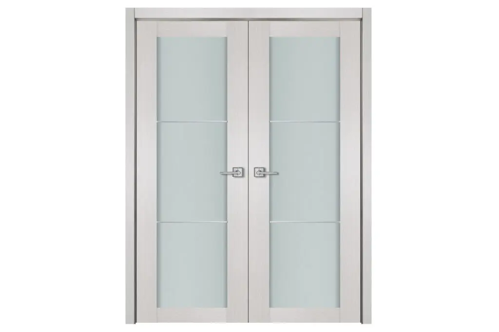 Nova 1 Lite 2H White Wenge Wood Laminated Modern Interior Door - Double Door