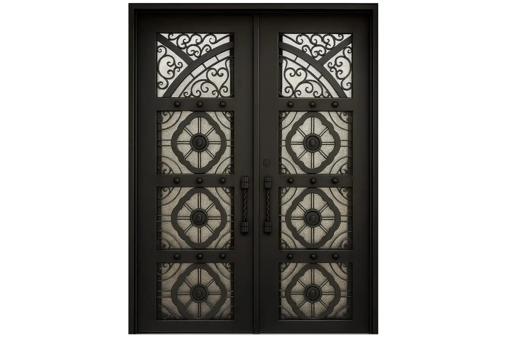 Nova Royal Series Wrought Iron Custom Exterior Door Style 210
