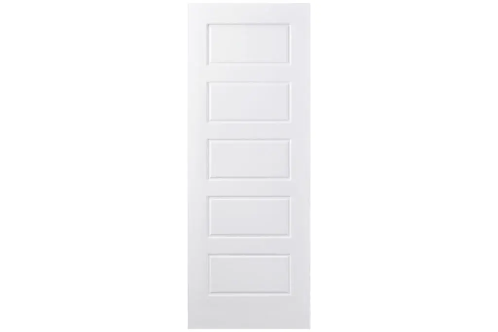 Nova 5 Panel Soft White Laminated Traditional interior Door - Slab