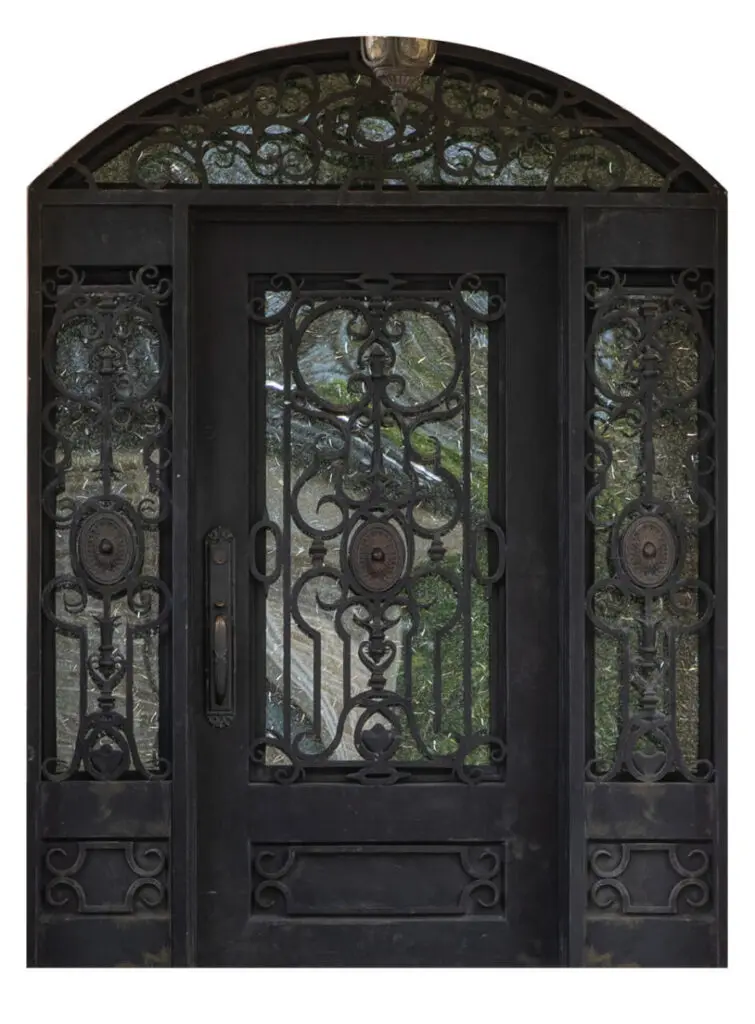 Nova Royal Series Wrought Iron Custom Exterior Door Style 040