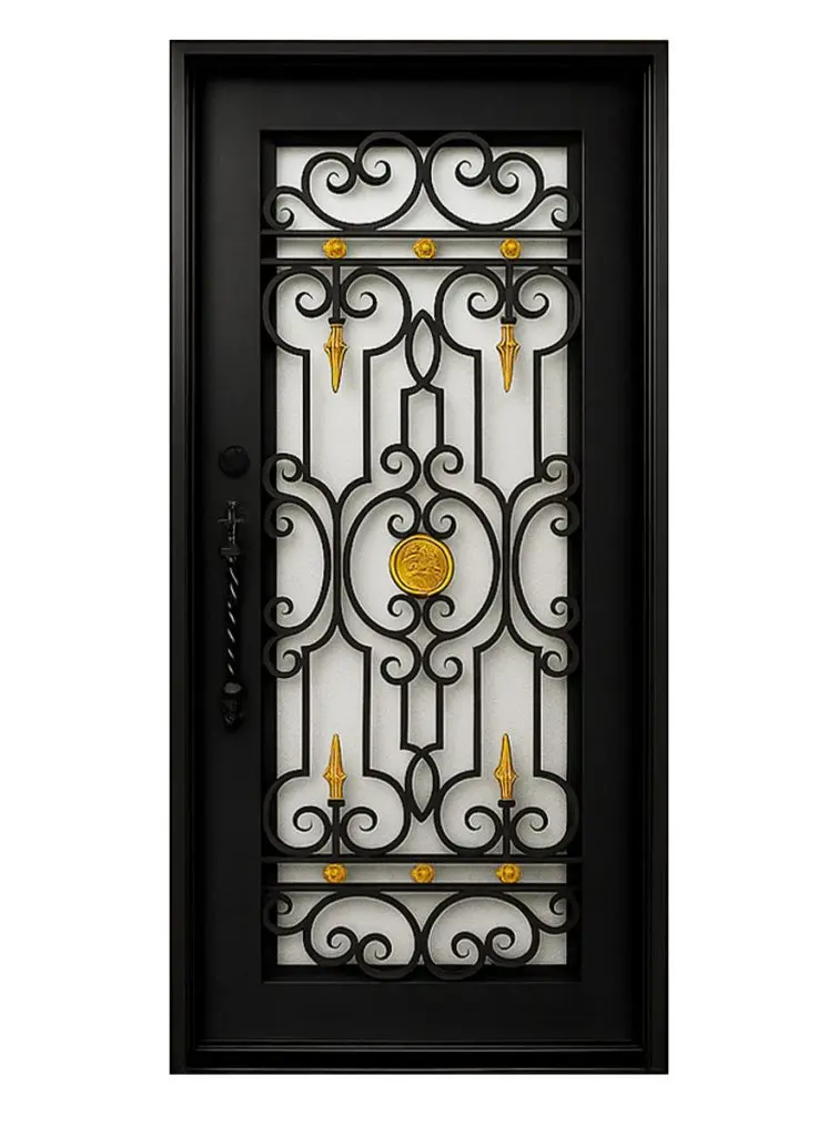 Nova Royal Series Wrought Iron Custom Exterior Door Style 209