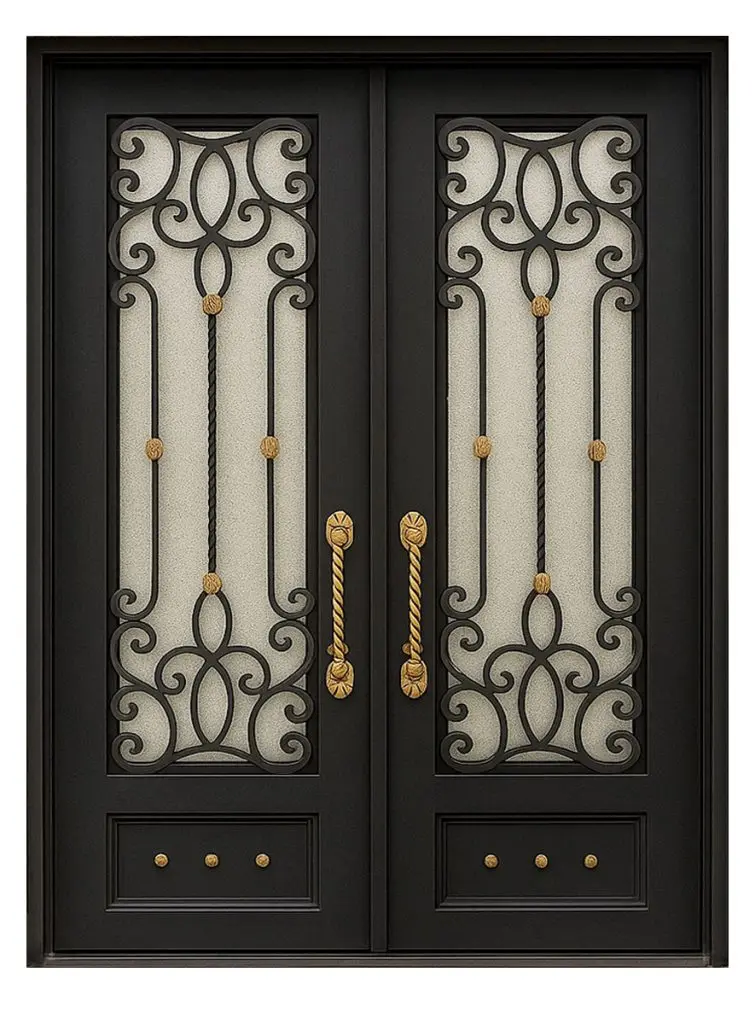 Nova Royal Series Wrought Iron Custom Exterior Door Style 177
