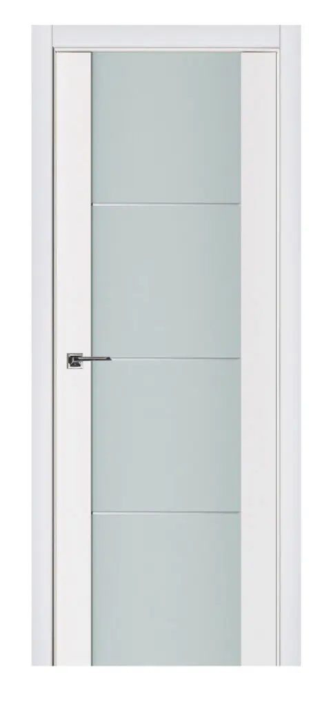 Nova Triplex 006 Soft White Laminated Modern Interior Door