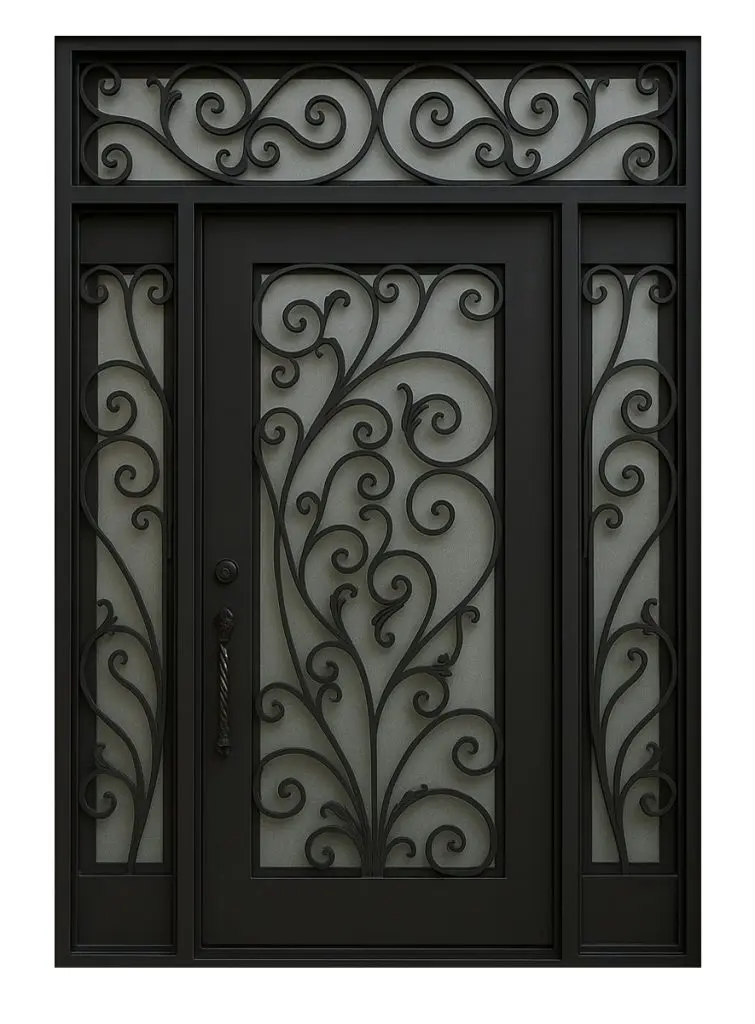 Nova Royal Series Wrought Iron Custom Exterior Door Style 122