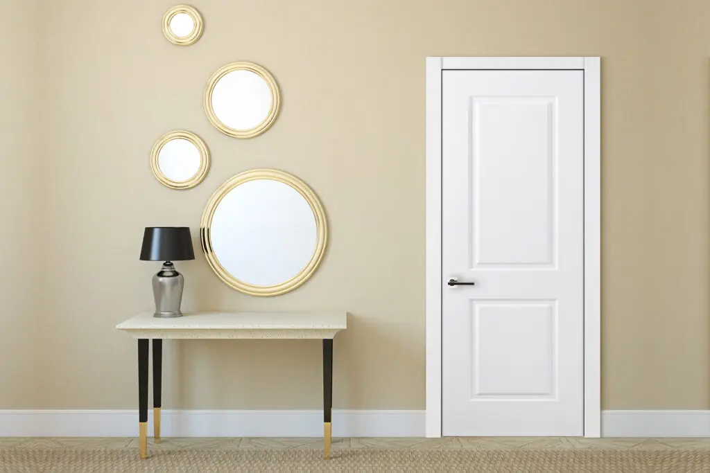 Nova 2 Panel Soft White Laminated Traditional interior Door