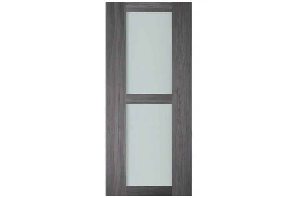 Nova Italia Vetro 2 Lite Swiss Elm Laminate Interior Door - Slab