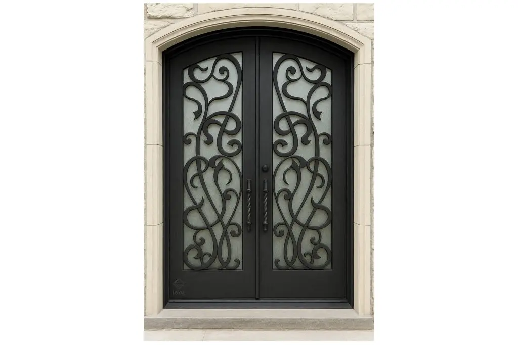 Nova Royal Series Wrought Iron Custom Exterior Door Style 329