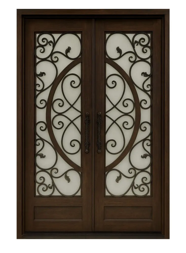 Nova Royal Series Wrought Iron Custom Exterior Door Style 094