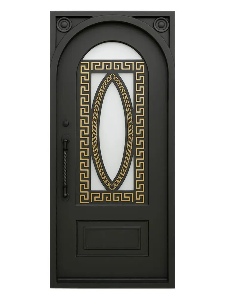 Nova Royal Series Wrought Iron Custom Exterior Door Style 016