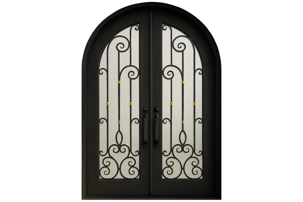 Nova Royal Series Wrought Iron Custom Exterior Door Style 198
