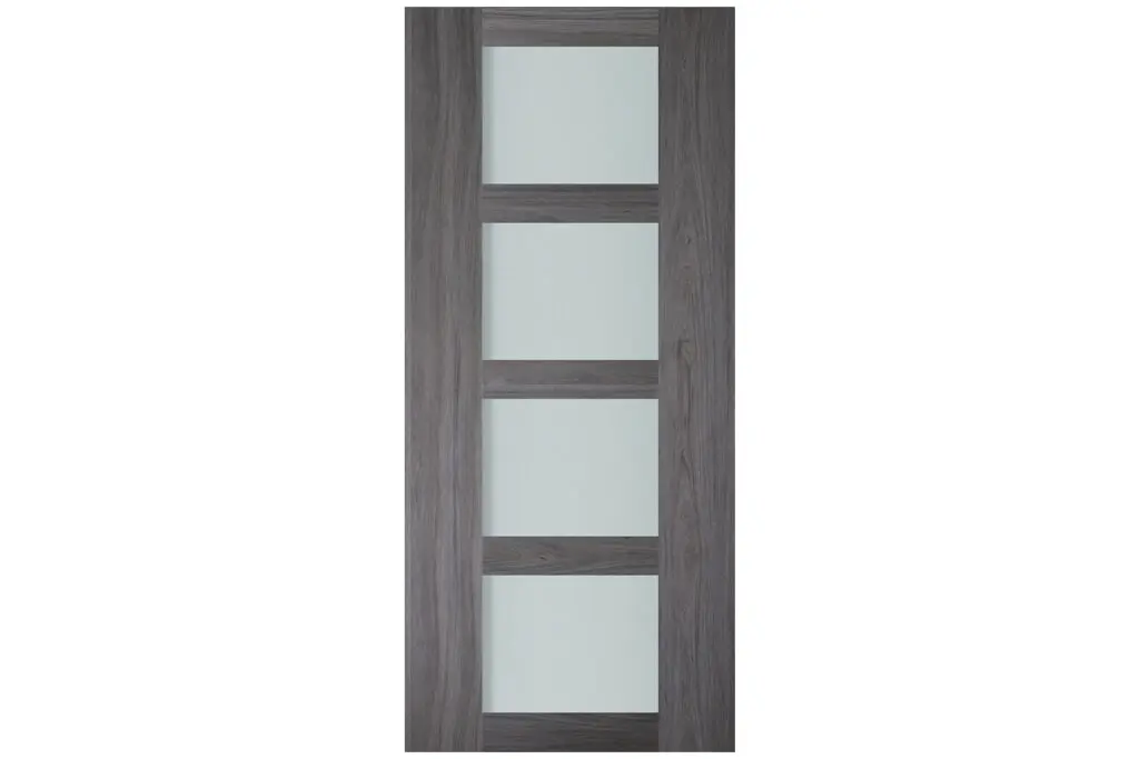 Nova Italia Vetro 4 Lite Swiss Elm Laminate Interior Door - Slab