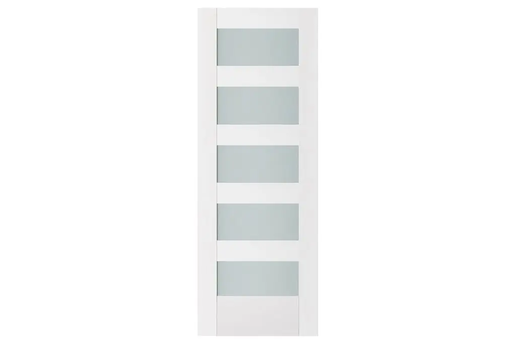 Nova Triplex 057 Soft White Laminated Modern Interior Door - Slab