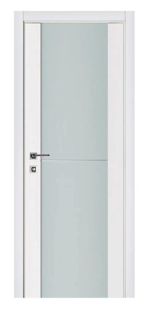 Nova Triplex 002 Soft White Laminated Modern Interior Door