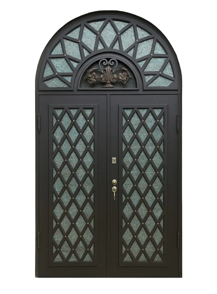 Nova Royal Series Wrought Iron Custom Exterior Door Style 312