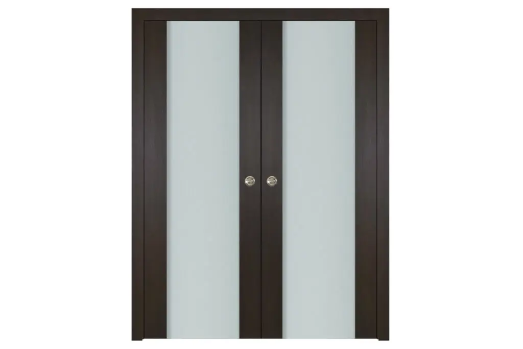 Nova Italia Vetro 01 Premium Wenge Laminate Interior Door - Double Pocket