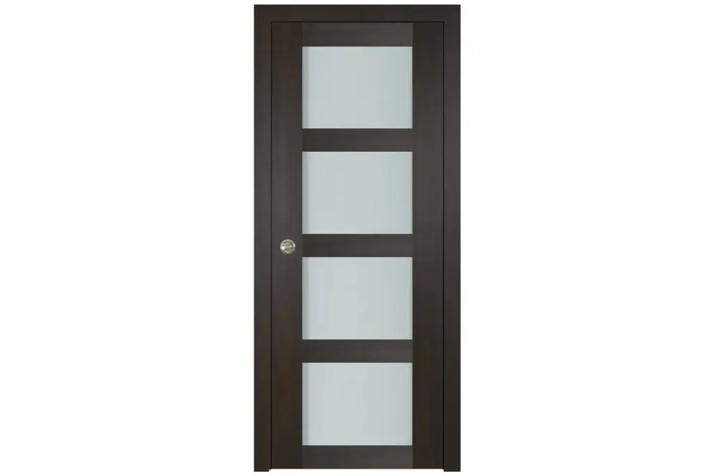 Nova Italia Vetro 4 Lite Premium Wenge Laminate Interior Door - Single Pocket