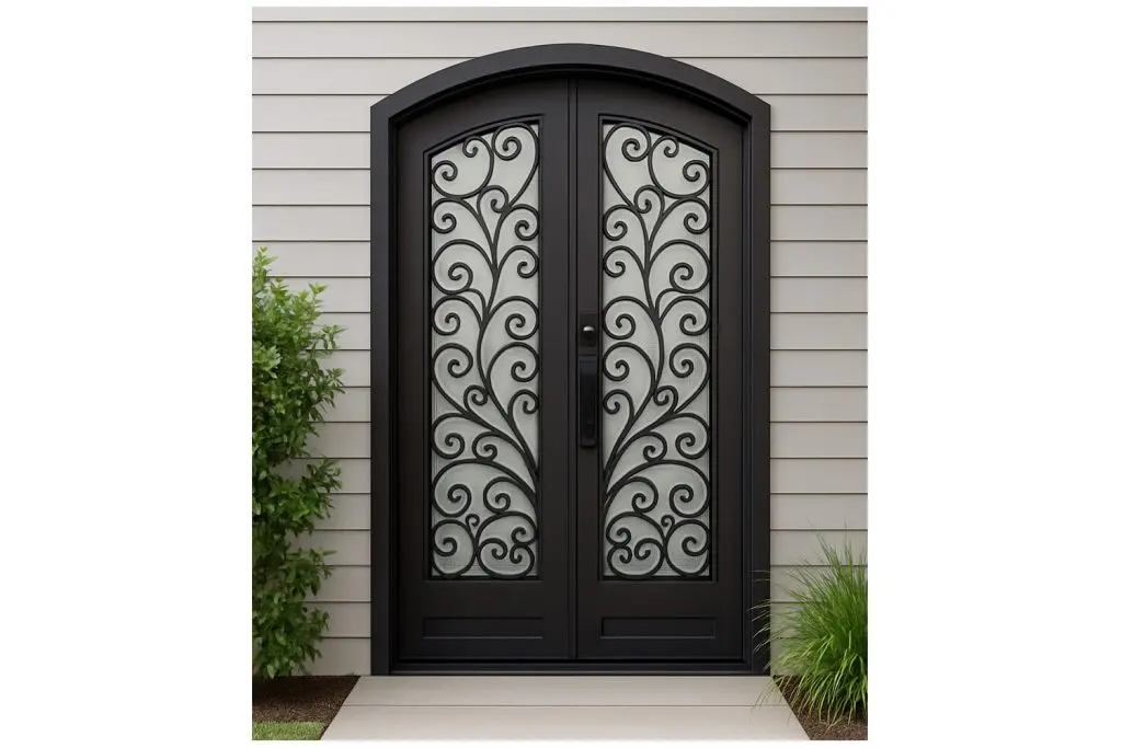 Nova Royal Series Wrought Iron Custom Exterior Door Style 085