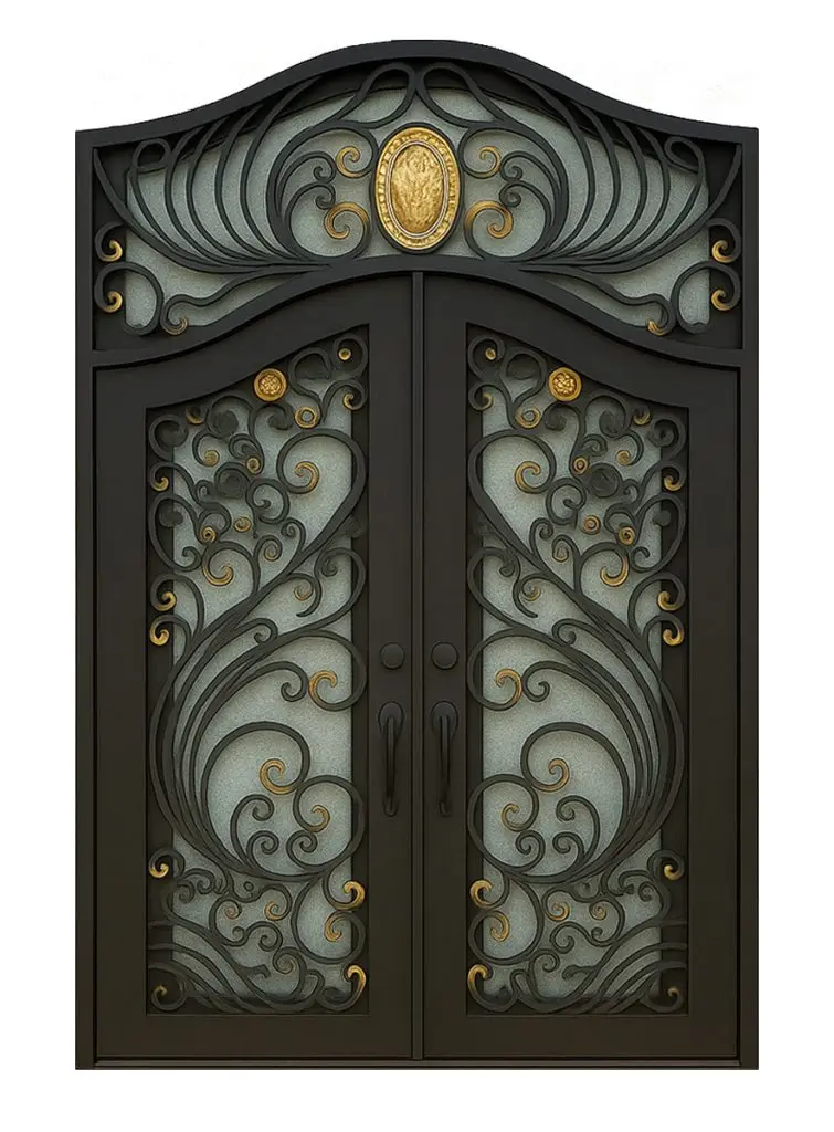Nova Royal Series Wrought Iron Custom Exterior Door Style 211