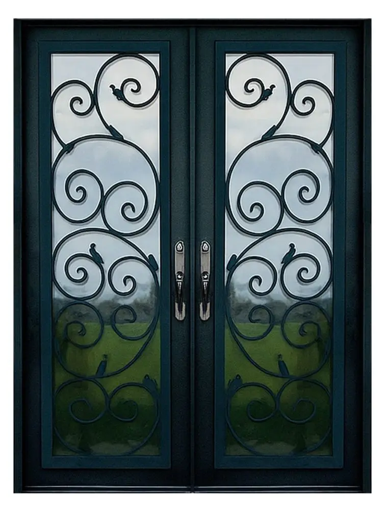 Nova Royal Series Wrought Iron Custom Exterior Door Style 149