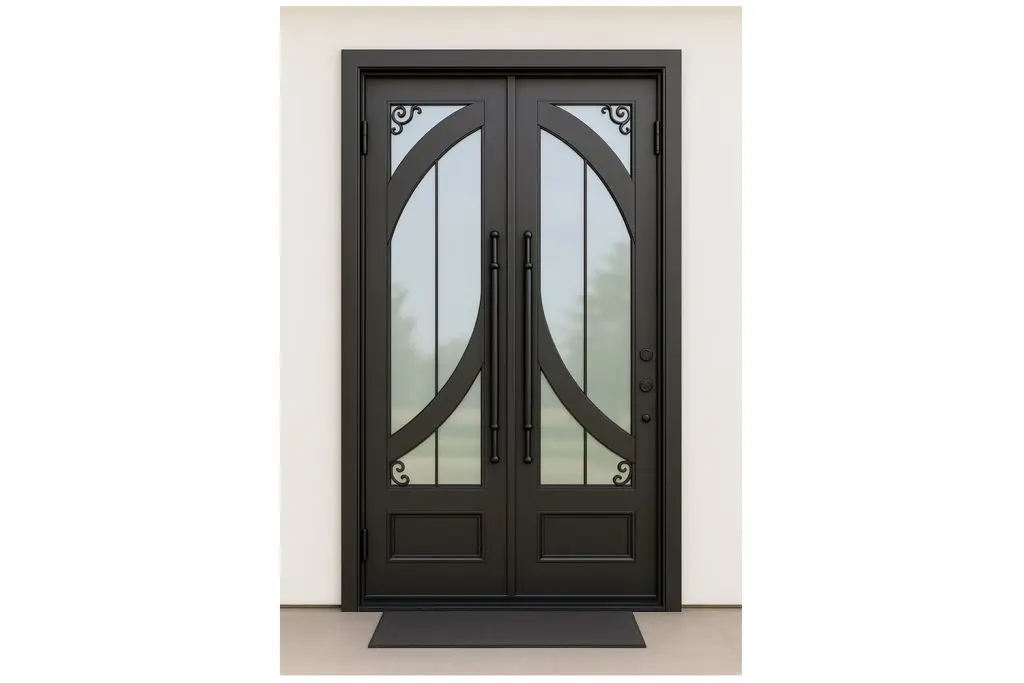 Nova Royal Series Wrought Iron Custom Exterior Door Style 234