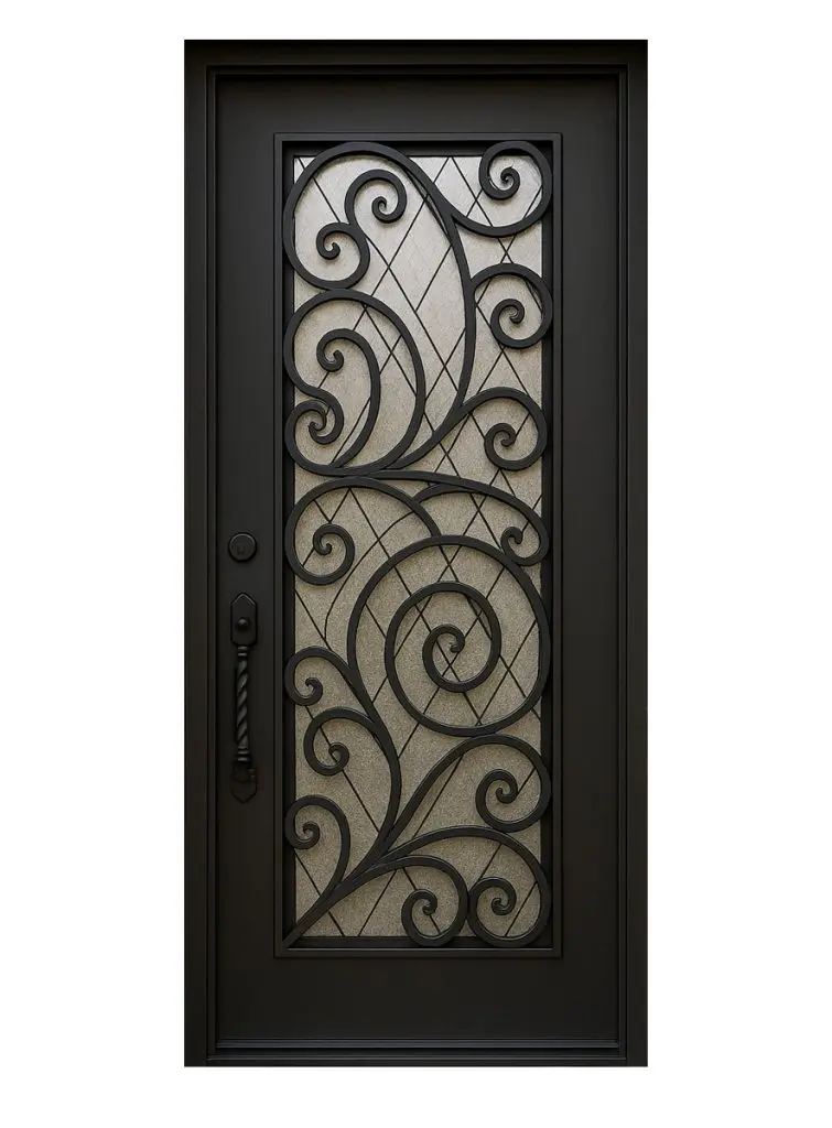 Nova Royal Series Wrought Iron Custom Exterior Door Style 072