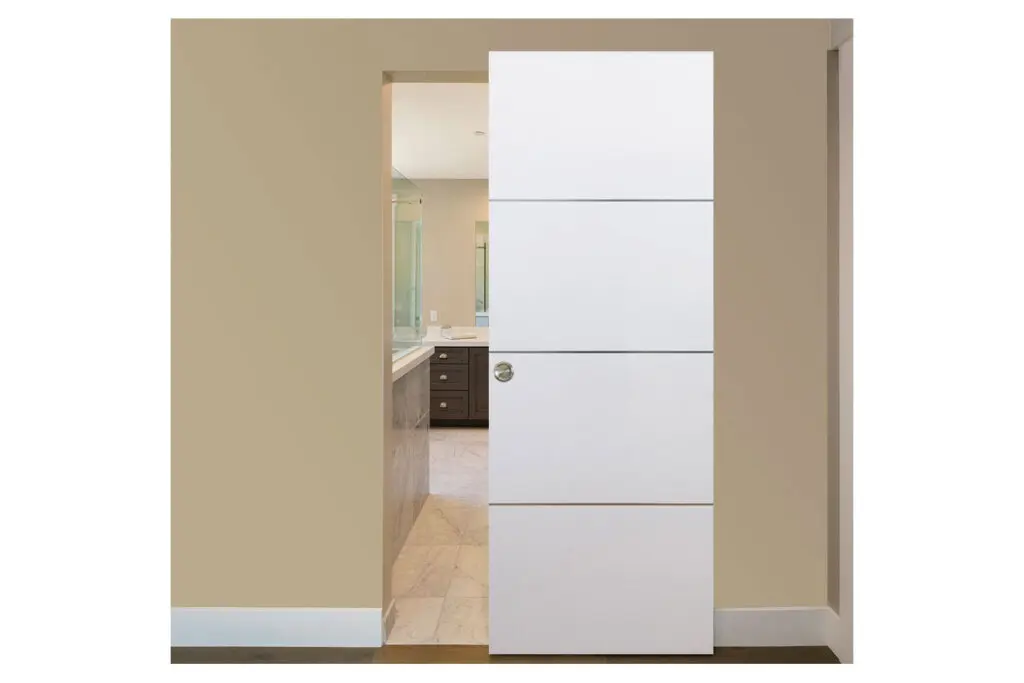 Nova HG-008 White Drawing Laminated Modern Interior Door - Magic Door