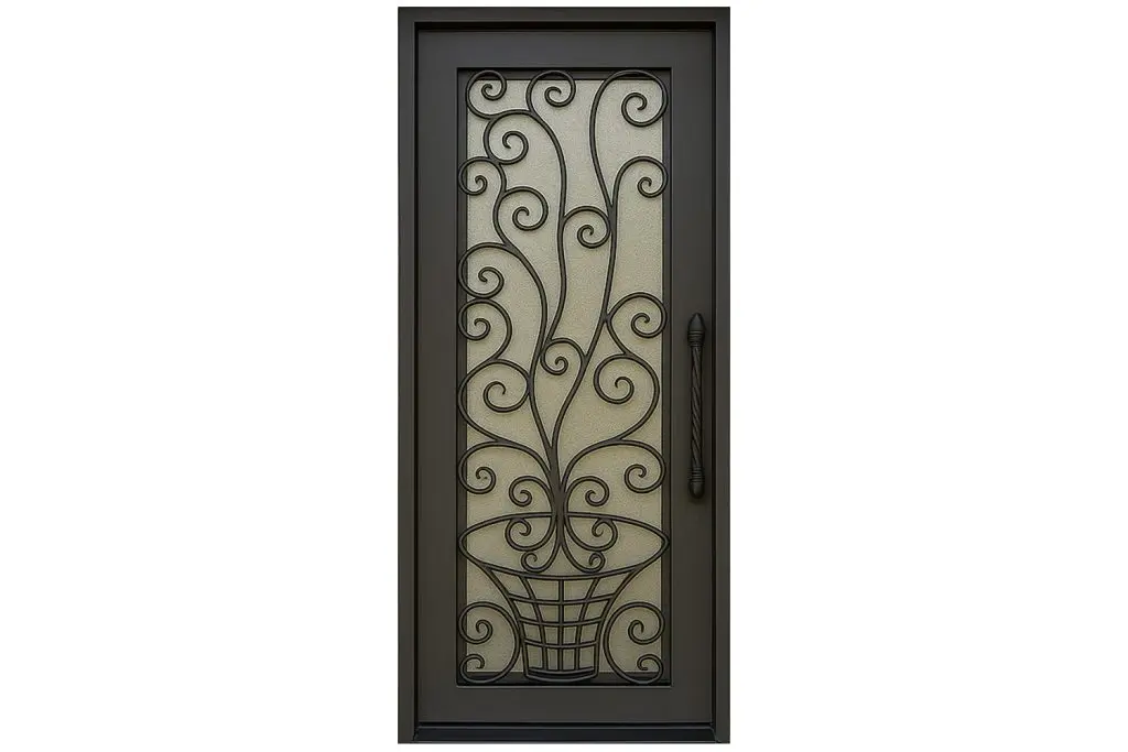 Nova Royal Series Wrought Iron Custom Exterior Door Style 201