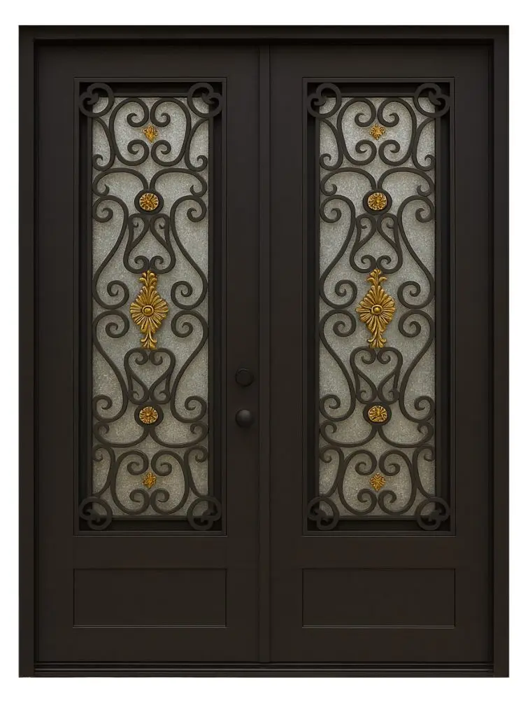 Nova Royal Series Wrought Iron Custom Exterior Door Style 069