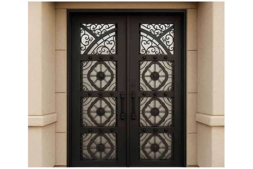 Nova Royal Series Wrought Iron Custom Exterior Door Style 210