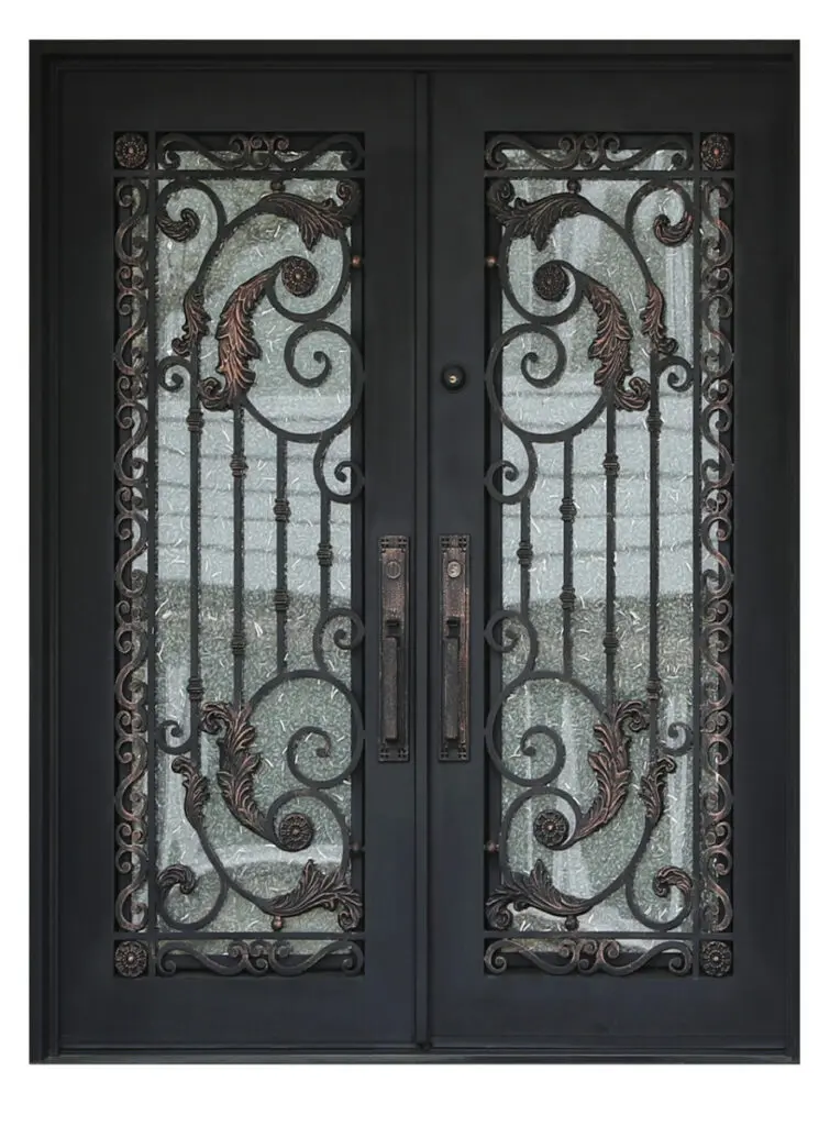 Nova Royal Series Wrought Iron Custom Exterior Door Style 008