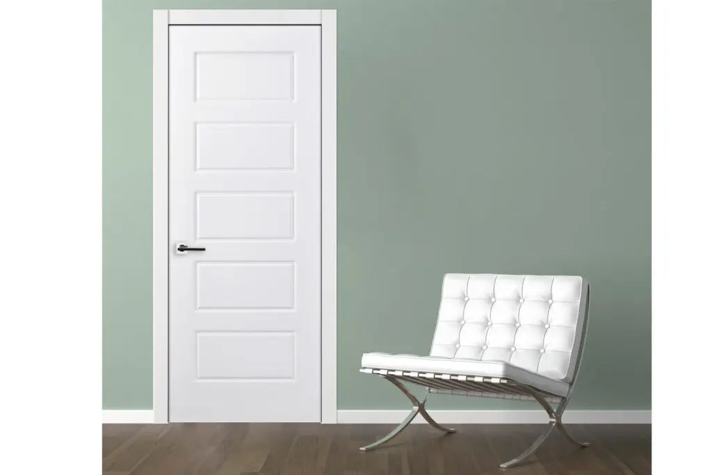 Nova 5 Panel Soft White Laminated Traditional interior Door