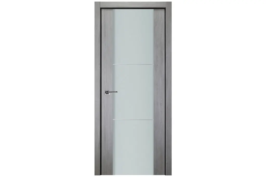Nova Italia Vetro 2H Light Grey Laminate Interior Door - Single Door
