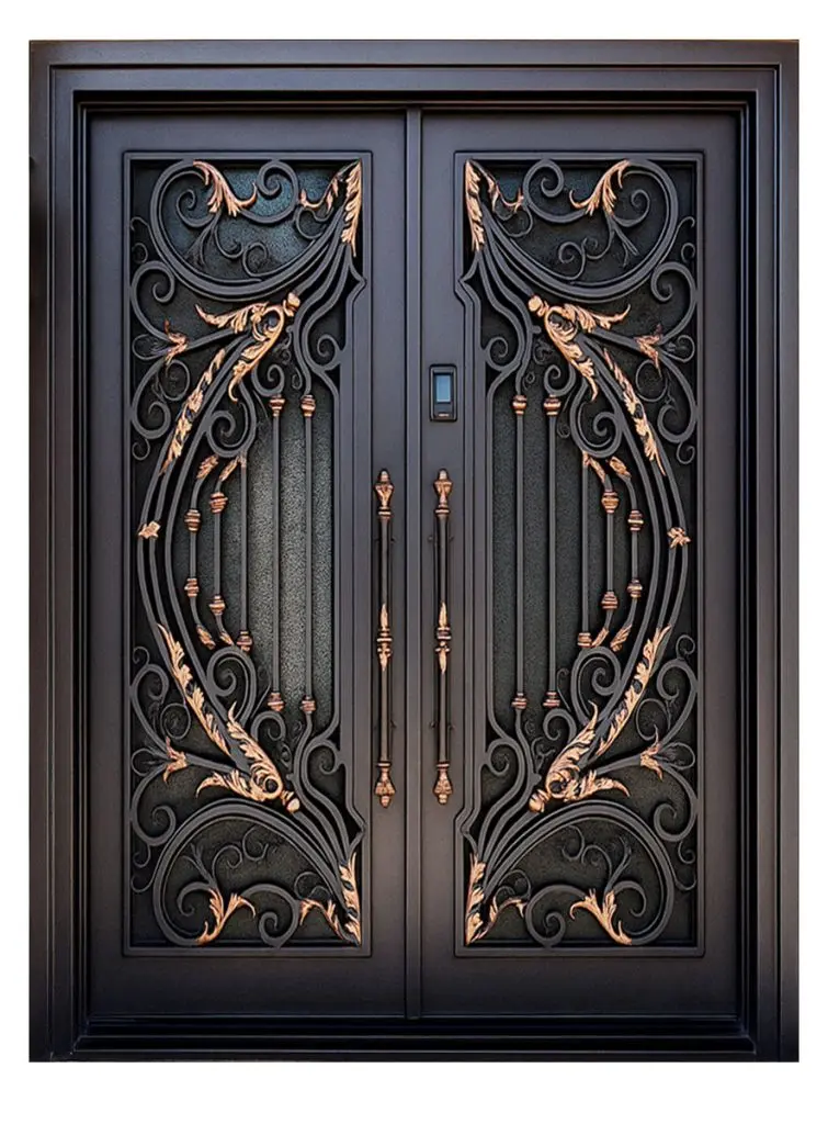 Nova Royal Series Wrought Iron Custom Exterior Door Style 303