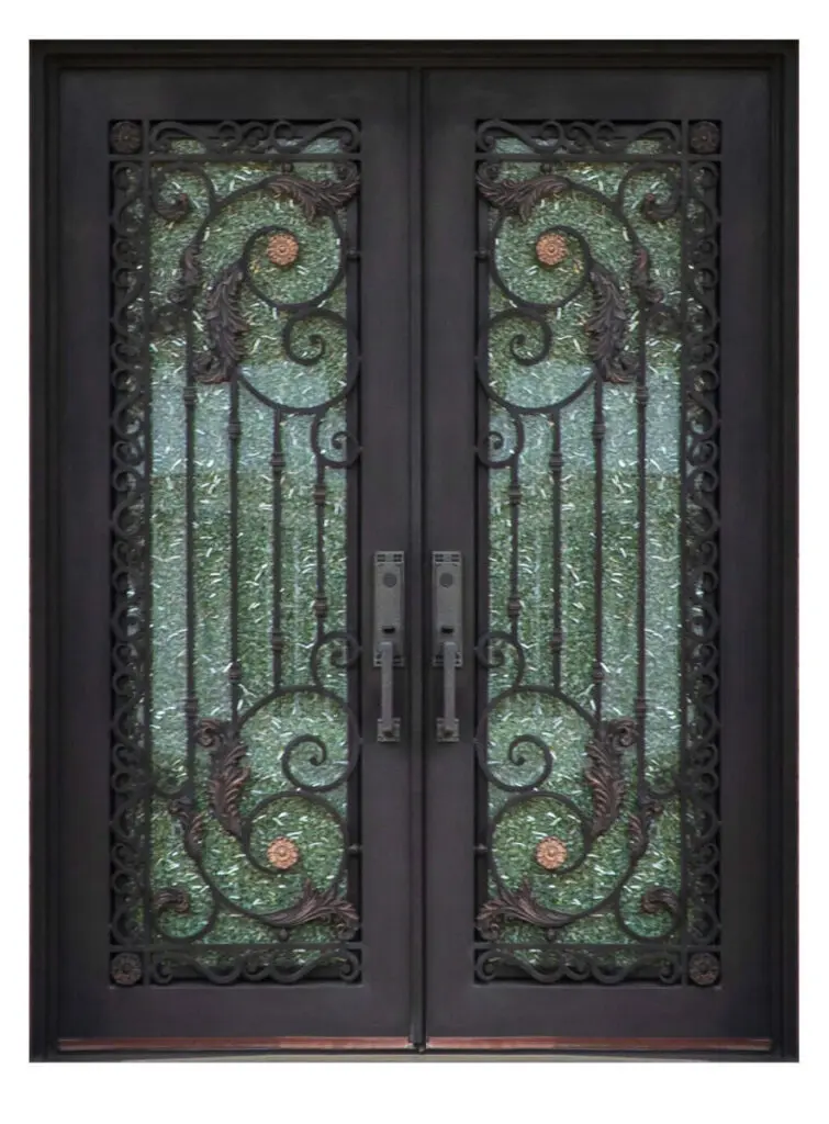 Nova Royal Series Wrought Iron Custom Exterior Door Style 013