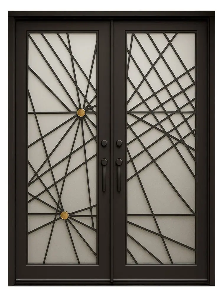 Nova Royal Series Wrought Iron Custom Exterior Door Style 214