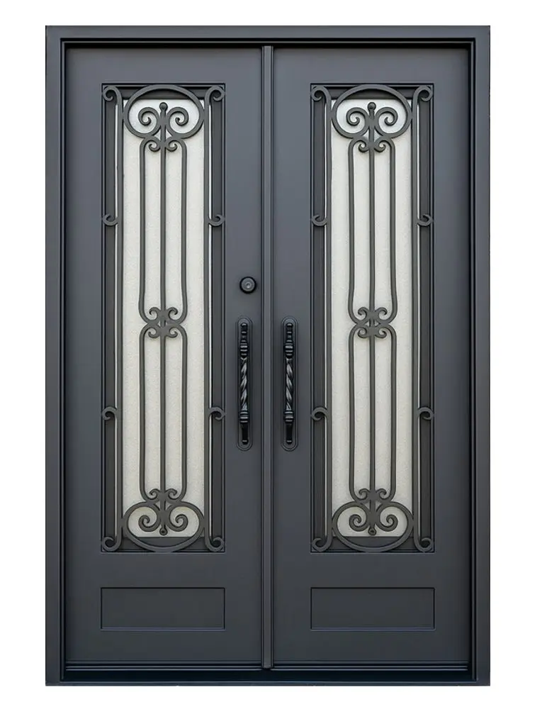 Nova Royal Series Wrought Iron Custom Exterior Door Style 302