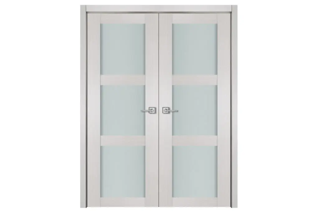 Nova 3 Lite White Wenge Wood Laminated Modern Interior Door - Double Door
