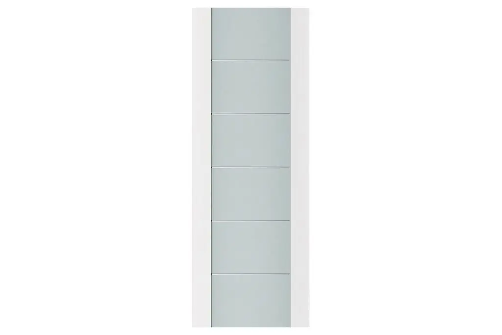 Nova Triplex 008 Soft White Laminated Modern Interior Door - Slab