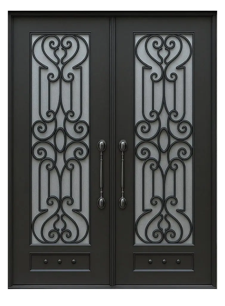 Nova Royal Series Wrought Iron Custom Exterior Door Style 175