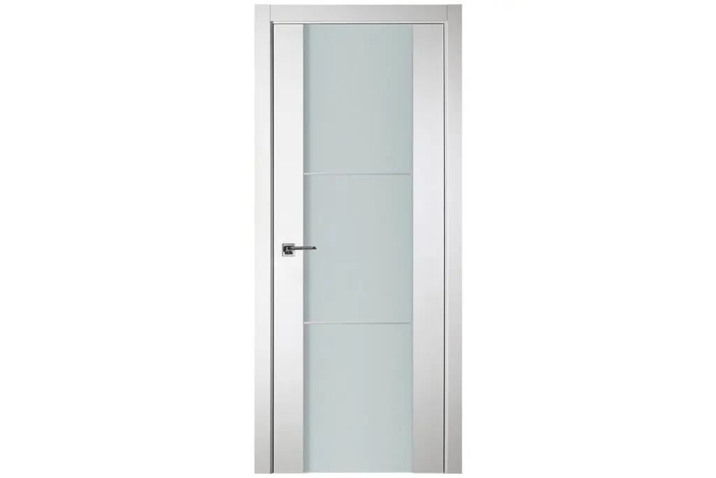 Nova Italia Vetro 2H Alaskan White Laminate Interior Door - Single Door