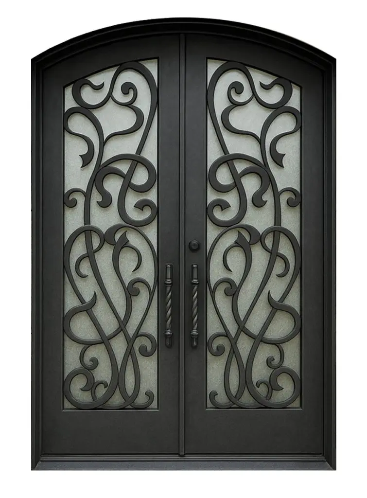 Nova Royal Series Wrought Iron Custom Exterior Door Style 329