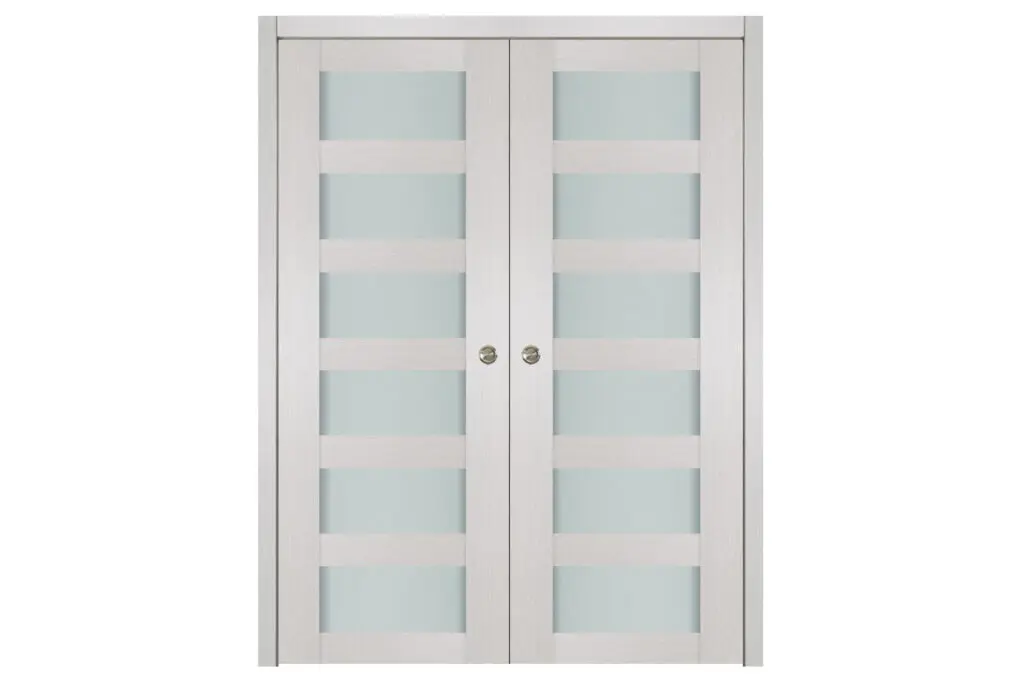 Nova 6 Lite White Wenge Wood Laminated Modern Interior Door - Double Pocket