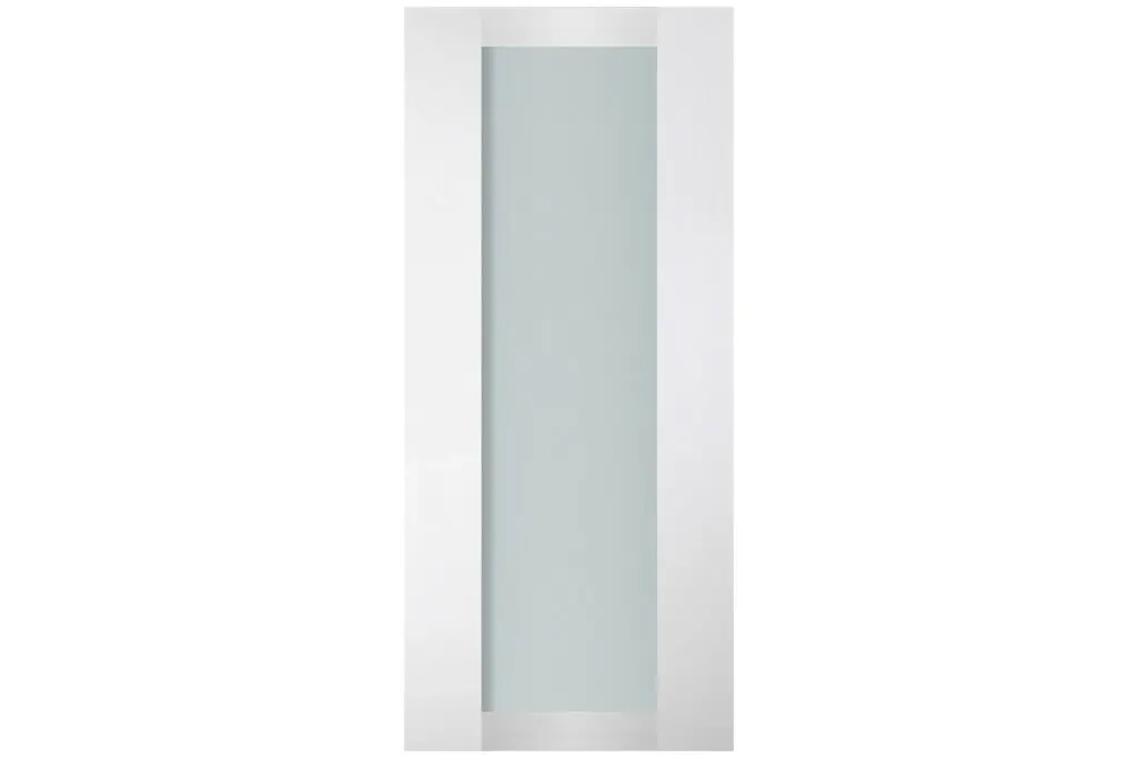 Nova Italia Vetro 1 Lite Alaskan White Laminate Interior Door - Slab