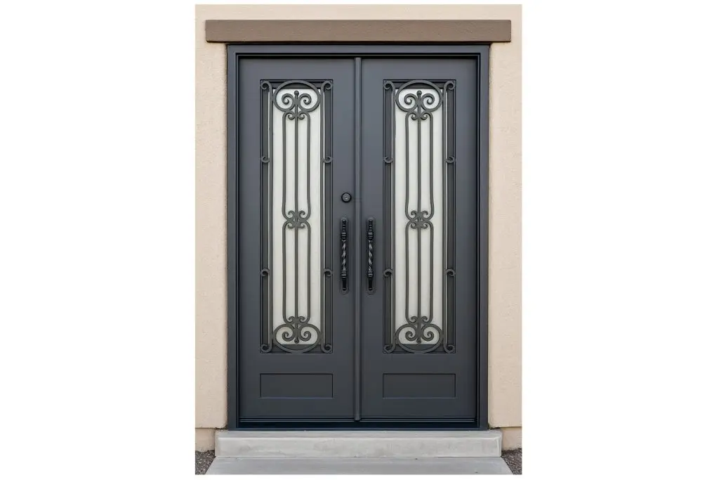 Nova Royal Series Wrought Iron Custom Exterior Door Style 302