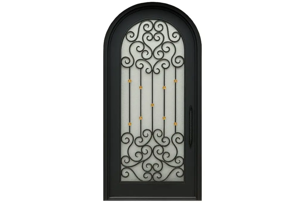 Nova Royal Series Wrought Iron Custom Exterior Door Style 205