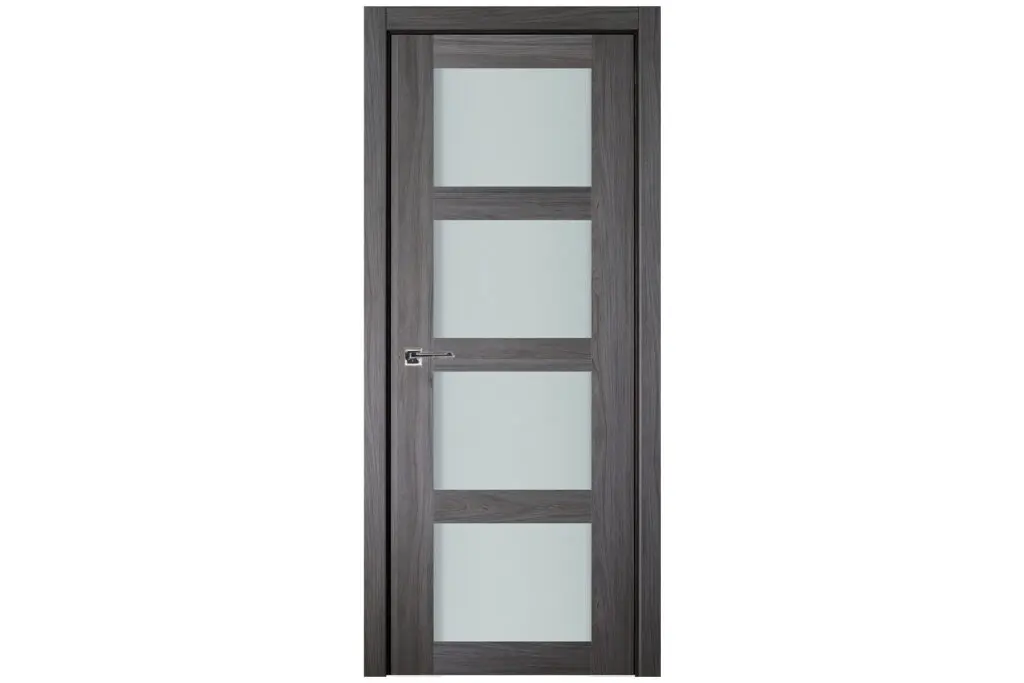 Nova Italia Vetro 4 Lite Swiss Elm Laminate Interior Door - Single Door