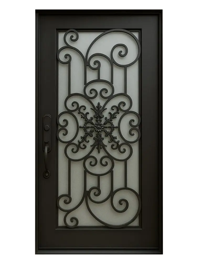 Nova Royal Series Wrought Iron Custom Exterior Door Style 062